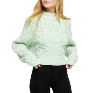 Only worn once Free People Minty Fog Knit Sweater Size S